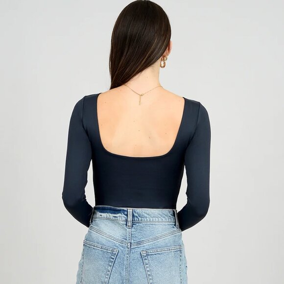 Second Skin by RD Style Brida Low-Back Bodysuit in Black - Picture 2 of 6